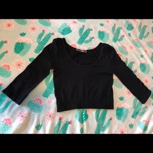 Black Fashion Nova Crop Top